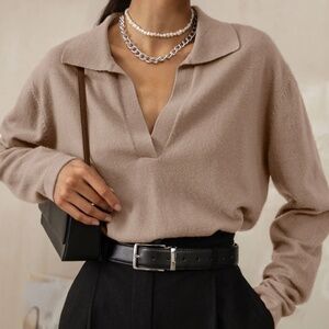 Leisure Collared Pullover Sweater